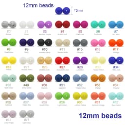 Cute-idea 50pcs Silicone Beads 12mm Food Grade Baby Loose Rounds perles Beads DIY Pacifier Chain Toys Accessories Baby Goods
