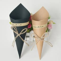 50PCS Wedding Confetti Retro Kraft Paper Petals Candy Placed Natural Confetti Cones For Wedding Party Birthday Party Decoration