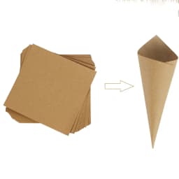 50PCS Wedding Confetti Retro Kraft Paper Petals Candy Placed Natural Confetti Cones For Wedding Party Birthday Party Decoration