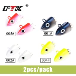 FTK Soft Black Minnow Head 5g 12g 25g Soft Lure Jig Bait Bass Pike Fishing Silicone Baits Crank Hook Jigging Bass Zander