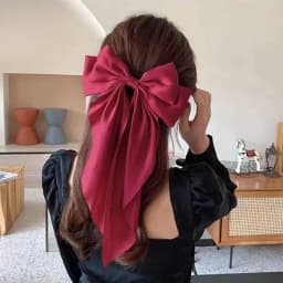 Shiny Silk Long Ribbon Scrunchies Elastic Hair Bands Women Girls Bow Knot Scraf Ponytail Holder Hair Ties Hair Accessories