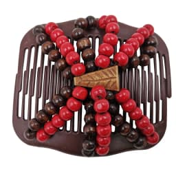 Vintage Magic Hair Comb Women Elastic Beads Hair Accessories Bun Holder Hair Clips Claw Comb-Stay Stretchy Headwear Hair Styling