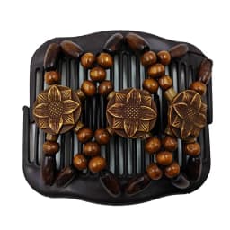 Vintage Magic Hair Comb Women Elastic Beads Hair Accessories Bun Holder Hair Clips Claw Comb-Stay Stretchy Headwear Hair Styling