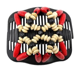 Vintage Magic Hair Comb Women Elastic Beads Hair Accessories Bun Holder Hair Clips Claw Comb-Stay Stretchy Headwear Hair Styling