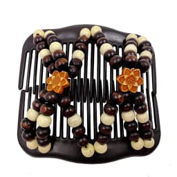 Vintage Magic Hair Comb Women Elastic Beads Hair Accessories Bun Holder Hair Clips Claw Comb-Stay Stretchy Headwear Hair Styling