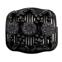 Vintage Magic Hair Comb Women Elastic Beads Hair Accessories Bun Holder Hair Clips Claw Comb-Stay Stretchy Headwear Hair Styling