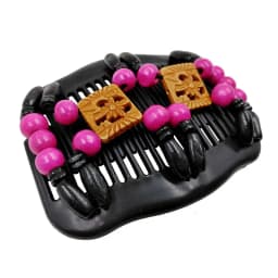 Vintage Magic Hair Comb Women Elastic Beads Hair Accessories Bun Holder Hair Clips Claw Comb-Stay Stretchy Headwear Hair Styling