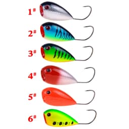 2022 6Pcs Popper Fishing Lure Crankbaits 8cm13g Artificial Baits Croatian EGG Floating Hard Bait with Single Hook Big Mouth Wave
