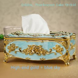 European style hotel desktop living room dining room home decoration tissue box acrylic waterproof toilet dustproof tissue holde
