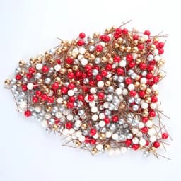 50/100pcs/Lot mini plastic berry artificial flower red cherry pearlescent stamen wedding Christmas Cake Box Wreaths Decoration