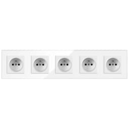Nywp French standard plug, glass wallboard, French power supply, 16a 220V grounding socket, child protection door