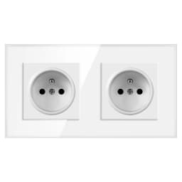 Nywp French standard plug, glass wallboard, French power supply, 16a 220V grounding socket, child protection door