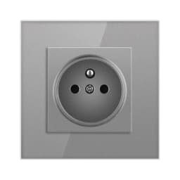 Nywp French standard plug, glass wallboard, French power supply, 16a 220V grounding socket, child protection door