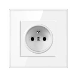 Nywp French standard plug, glass wallboard, French power supply, 16a 220V grounding socket, child protection door