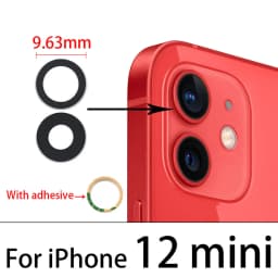 Rear Glass Camera Lens with Tape Replacement For Iphone 11 12 Pro Max Mini X XR XS 8 7 6 6S Plus