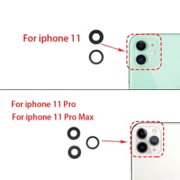 Rear Glass Camera Lens with Tape Replacement For Iphone 11 12 Pro Max Mini X XR XS 8 7 6 6S Plus