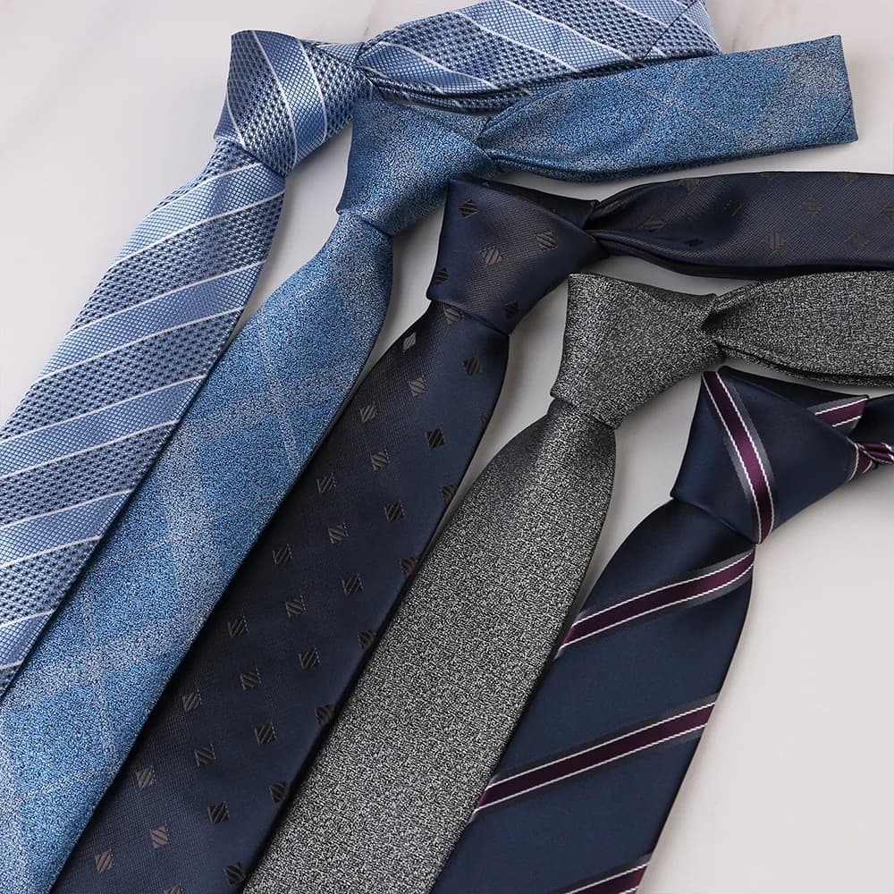 New Geometric Striped Plaid Men's Tie Red Blue Grey Classic Neck Ties Leisure Business Wedding High Quality 6cm Skinny Necktie