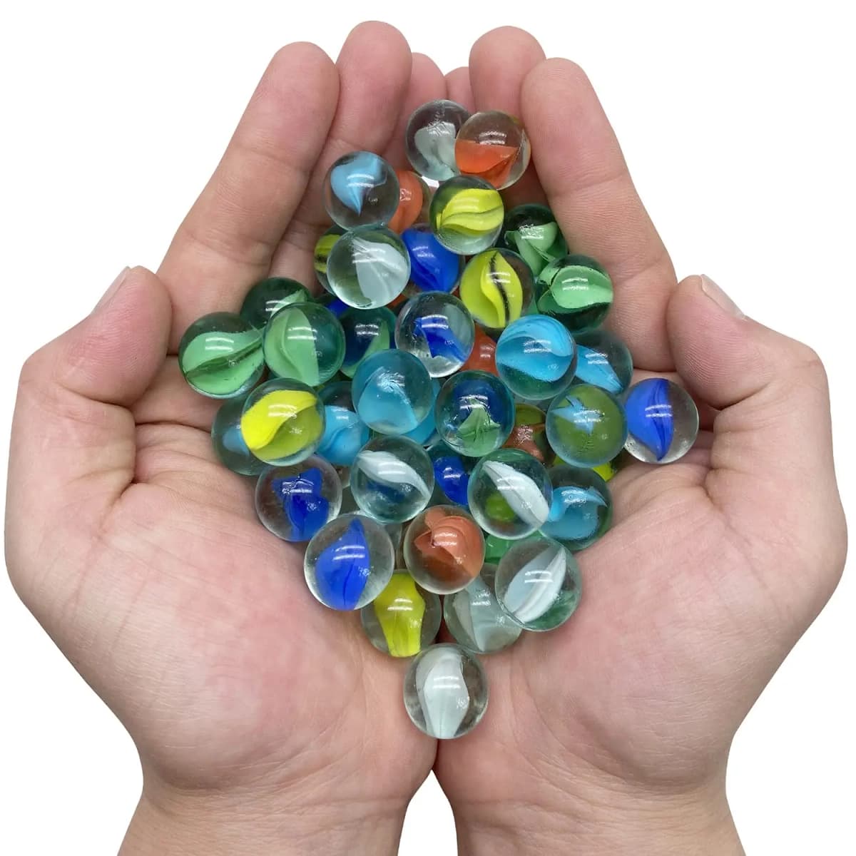 50/100/150pcs Glass Ball 14Mm Cream Console Game Pinball Machine Cattle Small Marbles Pat Toys Parent-child Machine Beads