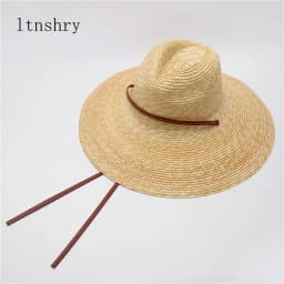 Summer Women's Big Ribbon Sun Hat Style Vintage Design Wide Side Straw Hat Solid Color Anti-UV Holiday Beach Hat