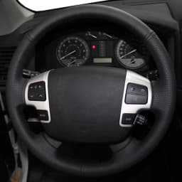 DIY Black Faux Leather Car Steering Wheel Cover For Toyota Land Cruiser 200 Series 70 Tundra Sequoia HiAce 2007-2018