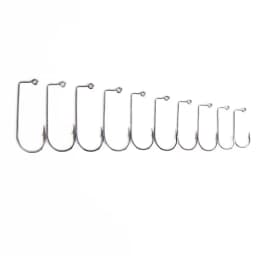 50pcs High Carbon Steel Fishhook Black 90 Degree Aberdeen Offset Jig Fly Tying Strong Wire Fishing Hooks Sea Ocean Accessories