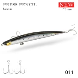 Hunthouse Fishing Press Heavy Pencil Lure 125mm/175mm 40g/50g Saltwater Sinking Sea Bass Perch Swimbait Long Casting Jerkbait