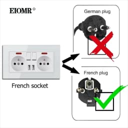 EIOMR EU Electrical Sockets with USB 110~220V 16A Wall Power Socket with Light Switch No Need To Pull The Plug Home Decoration