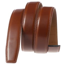 3.5cm New Luxury No Buckle Belt Brand Belt Men High Quality Male Genuine Real Leather Strap ForJeans Men's Belt Designer