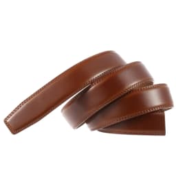 3.5cm New Luxury No Buckle Belt Brand Belt Men High Quality Male Genuine Real Leather Strap ForJeans Men's Belt Designer
