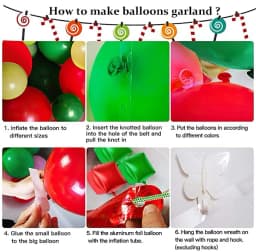 Christmas Balloon Arch Green Gold Red Box Candy Balloons Garland Cone Explosion Star Foil Balloons New Year Christma Party Decor