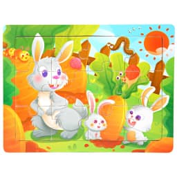 Montessori Wooden Toys for Children Cartoon Animal Jigsaw 3D Puzzle Board Game Educational Toys For Children Gifts
