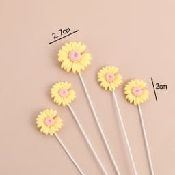 Forest Style Little Daisy Cute Girl Happy Birthday Cake Toppers Cake Decorating Party Decorations For Baking Lovely Gifts