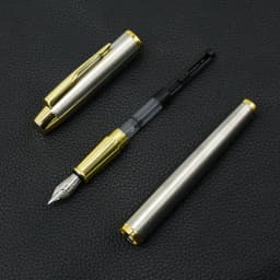 High Quality Retro Style Metal 0.5mm Fine Nib Business Pen School Office Student Stationery Supplies Fountain Pen New Ink Pen