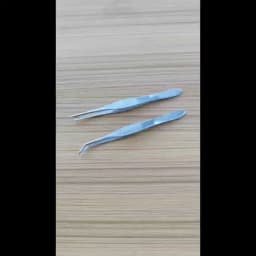 5PCS Straight/Elbow 10cm Stainless Steel Tweezers Tip Can Be Used For Laboratory Teaching Clips Practice Small Tweezers