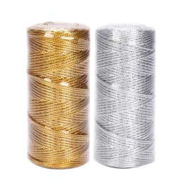 100m string Craft DIY Gold Silver Rope Sewing Twine Twisted Thread Home Textile Decoration party Macrame Cord Rope Ribbon 1.5mm