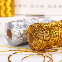 100m string Craft DIY Gold Silver Rope Sewing Twine Twisted Thread Home Textile Decoration party Macrame Cord Rope Ribbon 1.5mm