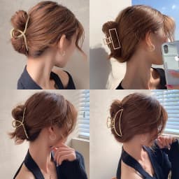 Multi Style Gold Metal Hair Claw Clips Hollow Geometric Butterfly Jaw Clips Strong Hold Non Slip Hair Crab Clamp for Women Thick