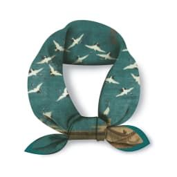 Twill Silk Scarf Woman China Painting Square Scarves Wraps Bandana Small Hijab Silk Foulards Tie Headband Neckerchief 53CM