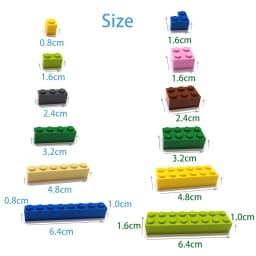 500pcs DIY Building Smooth 1x6 Blocks Figure Bricks11Colors Educational Creative Size Compatible With Brand Toys for Children