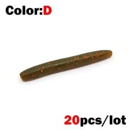 OUTKIT 20pcs Fishing Soft Lures 5cm 1.36g Artificial Worm Baits Silicone Fishing Lures Crankbait Fishing Bass Tackle