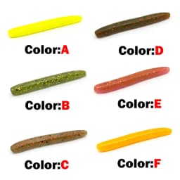 OUTKIT 20pcs Fishing Soft Lures 5cm 1.36g Artificial Worm Baits Silicone Fishing Lures Crankbait Fishing Bass Tackle