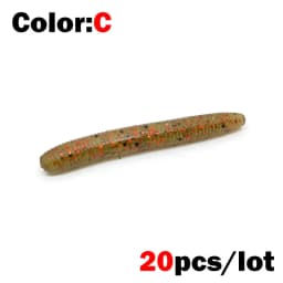 OUTKIT 20pcs Fishing Soft Lures 5cm 1.36g Artificial Worm Baits Silicone Fishing Lures Crankbait Fishing Bass Tackle