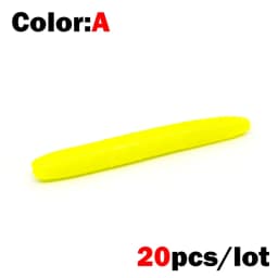 OUTKIT 20pcs Fishing Soft Lures 5cm 1.36g Artificial Worm Baits Silicone Fishing Lures Crankbait Fishing Bass Tackle