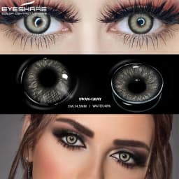 EYESHARE 1 pair Natural Colored Contact Lenses For Eye Swan Blue Eyes Color Lens Beauty Yearly Cosmetic Gray Contacts Lenses