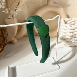 Fashion Korea INS Green Padded Womens Headband Woolen Autumn/Winter Hair Band Headwear Girl Wide Side Hair Hoop Hair Accessories