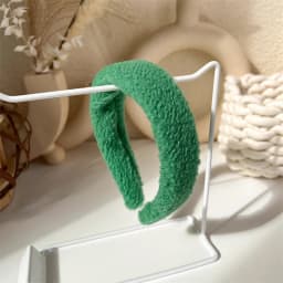 Fashion Korea INS Green Padded Womens Headband Woolen Autumn/Winter Hair Band Headwear Girl Wide Side Hair Hoop Hair Accessories
