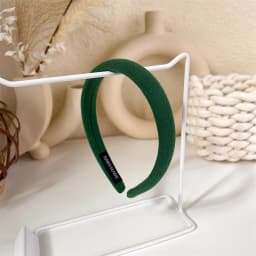Fashion Korea INS Green Padded Womens Headband Woolen Autumn/Winter Hair Band Headwear Girl Wide Side Hair Hoop Hair Accessories