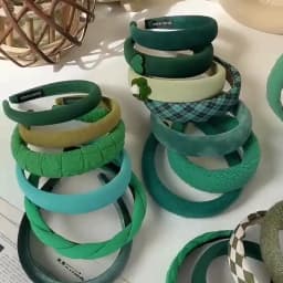 Fashion Korea INS Green Padded Womens Headband Woolen Autumn/Winter Hair Band Headwear Girl Wide Side Hair Hoop Hair Accessories