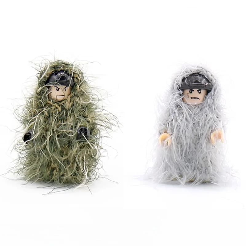 Mini Action Figures Grassland Snow Camouflage Suit Soldier Military MOC City Police Accessories Parts Blocks Children Toys