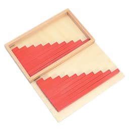Small Size Montessori Math Toy Blue & Red Rods Sticks Box Red Rods Digital 1-10 With Wood Box Toys for Children Early Learning